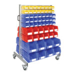 Louvre Trolleys - Double Sided Trolley with Bins (Bin Trolley B)