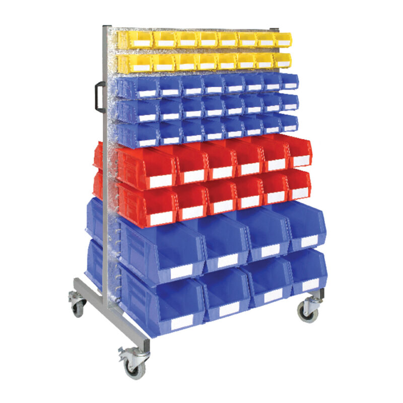 Louvre Bin Trolley with Bins - Kit B
