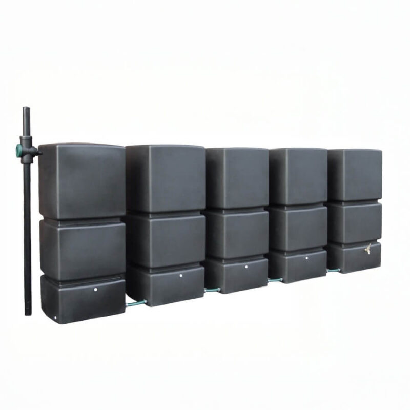 4000 Litre Rainwater Harvesting System with Pump, Filter & Slimline Wall Tanks